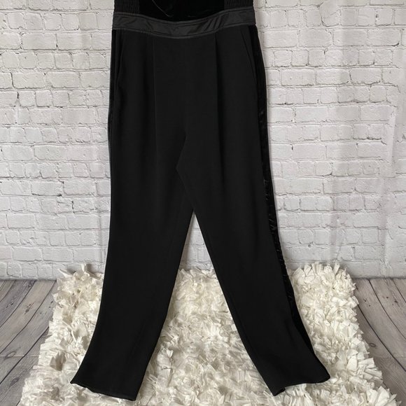 Rebecca Taylor Black and Blue Lace Pant Jumpsuit - Picture 4 of 7